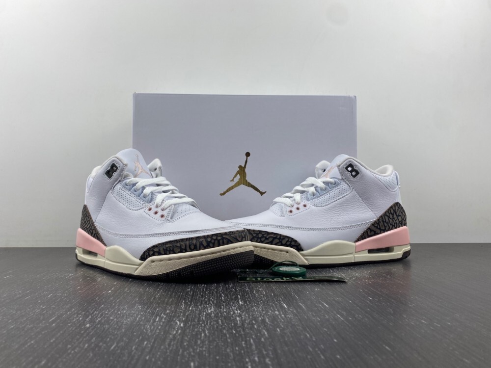 Jordan 3 reps white pink cement batch
