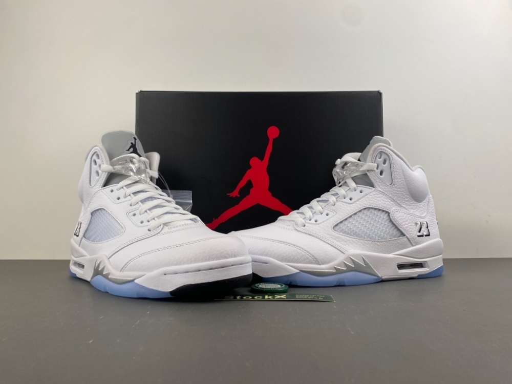 Jordan 5 reps White Metallic Silver H12 batch